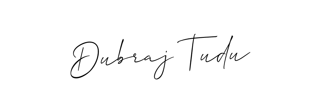 Also You can easily find your signature by using the search form. We will create Dubraj Tudu name handwritten signature images for you free of cost using Allison_Script sign style. Dubraj Tudu signature style 2 images and pictures png