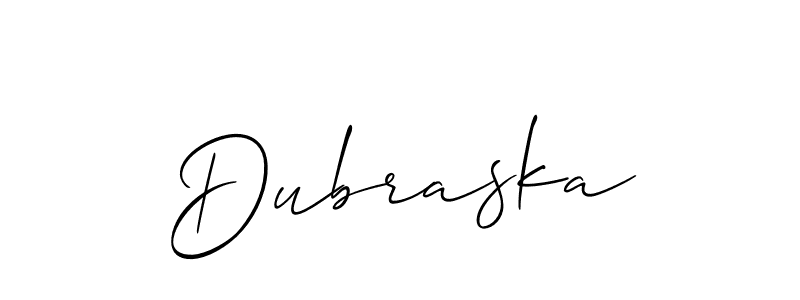 You should practise on your own different ways (Allison_Script) to write your name (Dubraska) in signature. don't let someone else do it for you. Dubraska signature style 2 images and pictures png