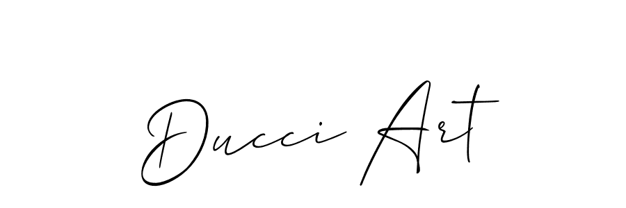 Make a beautiful signature design for name Ducci Art. With this signature (Allison_Script) style, you can create a handwritten signature for free. Ducci Art signature style 2 images and pictures png