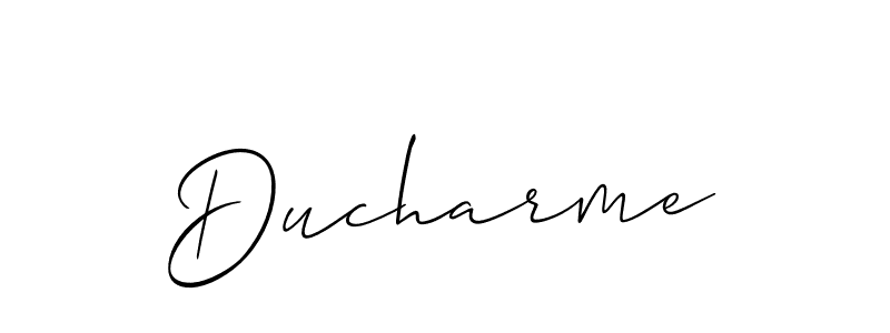 Design your own signature with our free online signature maker. With this signature software, you can create a handwritten (Allison_Script) signature for name Ducharme. Ducharme signature style 2 images and pictures png