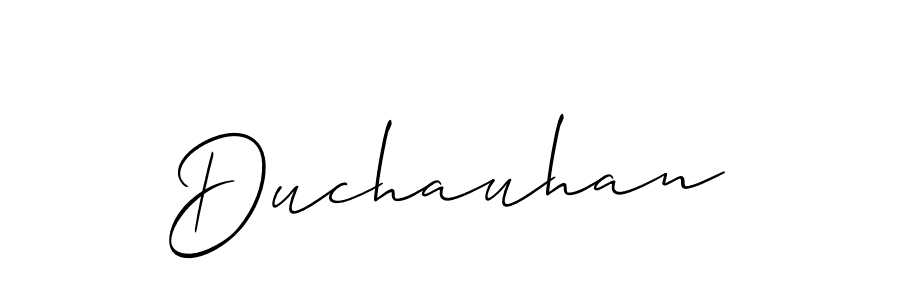 Make a beautiful signature design for name Duchauhan. With this signature (Allison_Script) style, you can create a handwritten signature for free. Duchauhan signature style 2 images and pictures png
