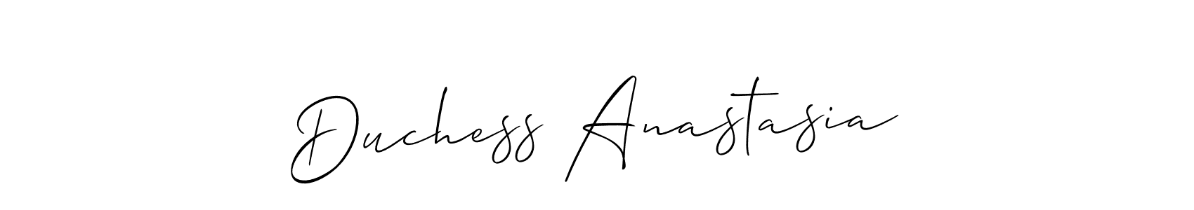 Once you've used our free online signature maker to create your best signature Allison_Script style, it's time to enjoy all of the benefits that Duchess Anastasia name signing documents. Duchess Anastasia signature style 2 images and pictures png