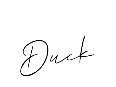 Allison_Script is a professional signature style that is perfect for those who want to add a touch of class to their signature. It is also a great choice for those who want to make their signature more unique. Get Duck name to fancy signature for free. Duck signature style 2 images and pictures png