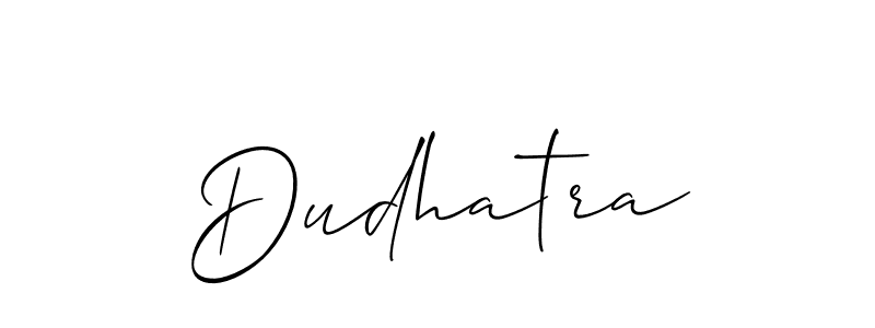 if you are searching for the best signature style for your name Dudhatra. so please give up your signature search. here we have designed multiple signature styles  using Allison_Script. Dudhatra signature style 2 images and pictures png