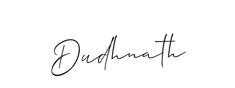 Also we have Dudhnath name is the best signature style. Create professional handwritten signature collection using Allison_Script autograph style. Dudhnath signature style 2 images and pictures png