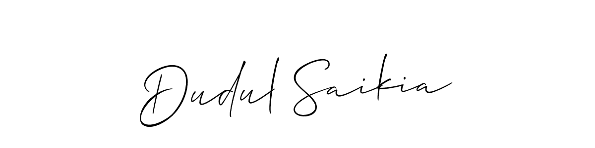 Similarly Allison_Script is the best handwritten signature design. Signature creator online .You can use it as an online autograph creator for name Dudul Saikia. Dudul Saikia signature style 2 images and pictures png