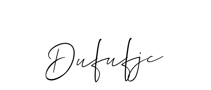 if you are searching for the best signature style for your name Dufufjc. so please give up your signature search. here we have designed multiple signature styles  using Allison_Script. Dufufjc signature style 2 images and pictures png