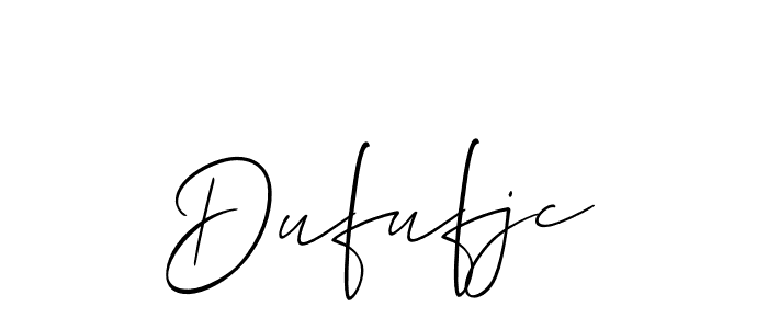 Use a signature maker to create a handwritten signature online. With this signature software, you can design (Allison_Script) your own signature for name Dufufjc. Dufufjc signature style 2 images and pictures png