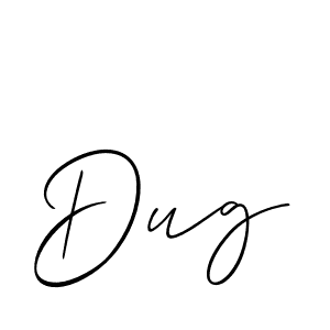 The best way (Allison_Script) to make a short signature is to pick only two or three words in your name. The name Dug include a total of six letters. For converting this name. Dug signature style 2 images and pictures png