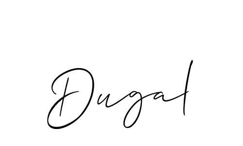 Best and Professional Signature Style for Dugal. Allison_Script Best Signature Style Collection. Dugal signature style 2 images and pictures png