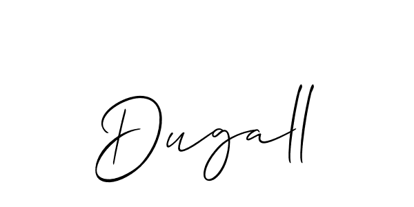 Create a beautiful signature design for name Dugall. With this signature (Allison_Script) fonts, you can make a handwritten signature for free. Dugall signature style 2 images and pictures png