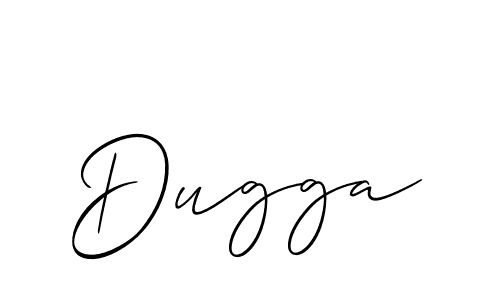 Design your own signature with our free online signature maker. With this signature software, you can create a handwritten (Allison_Script) signature for name Dugga. Dugga signature style 2 images and pictures png