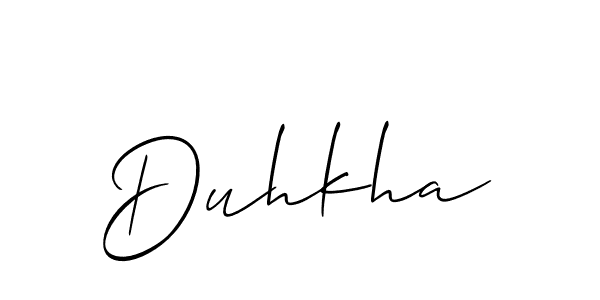 Create a beautiful signature design for name Duhkha. With this signature (Allison_Script) fonts, you can make a handwritten signature for free. Duhkha signature style 2 images and pictures png