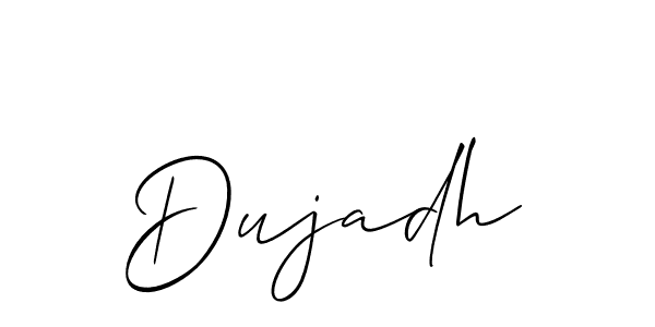 Also we have Dujadh name is the best signature style. Create professional handwritten signature collection using Allison_Script autograph style. Dujadh signature style 2 images and pictures png