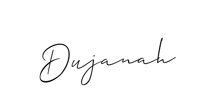 Design your own signature with our free online signature maker. With this signature software, you can create a handwritten (Allison_Script) signature for name Dujanah. Dujanah signature style 2 images and pictures png