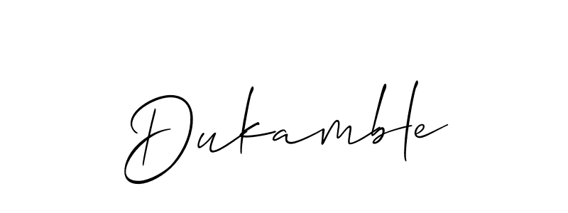 You can use this online signature creator to create a handwritten signature for the name Dukamble. This is the best online autograph maker. Dukamble signature style 2 images and pictures png
