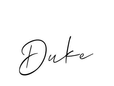 It looks lik you need a new signature style for name Duke. Design unique handwritten (Allison_Script) signature with our free signature maker in just a few clicks. Duke signature style 2 images and pictures png