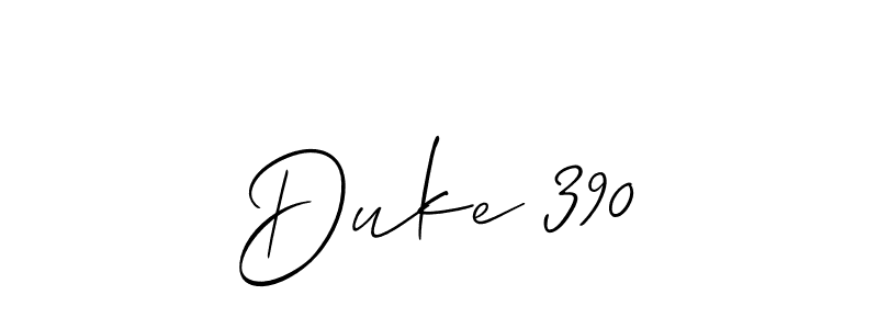 Design your own signature with our free online signature maker. With this signature software, you can create a handwritten (Allison_Script) signature for name Duke 390. Duke 390 signature style 2 images and pictures png