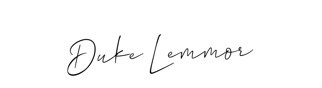 How to make Duke Lemmor signature? Allison_Script is a professional autograph style. Create handwritten signature for Duke Lemmor name. Duke Lemmor signature style 2 images and pictures png