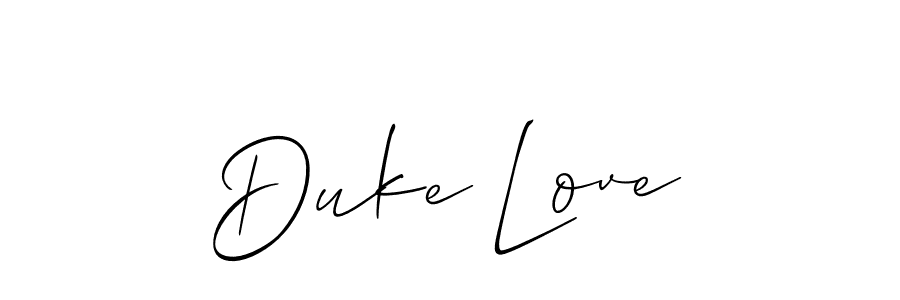Also we have Duke Love name is the best signature style. Create professional handwritten signature collection using Allison_Script autograph style. Duke Love signature style 2 images and pictures png