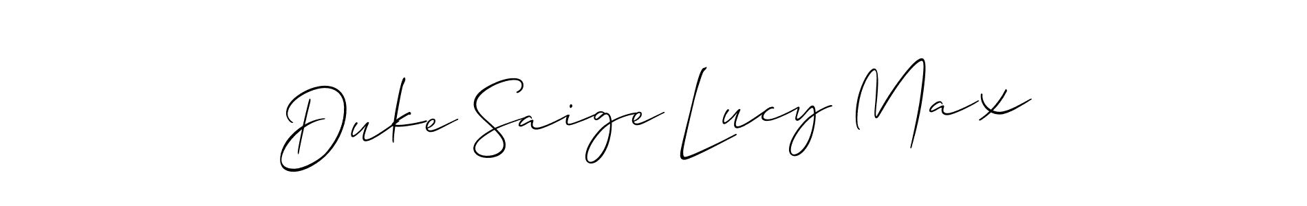 You can use this online signature creator to create a handwritten signature for the name Duke Saige Lucy Max. This is the best online autograph maker. Duke Saige Lucy Max signature style 2 images and pictures png
