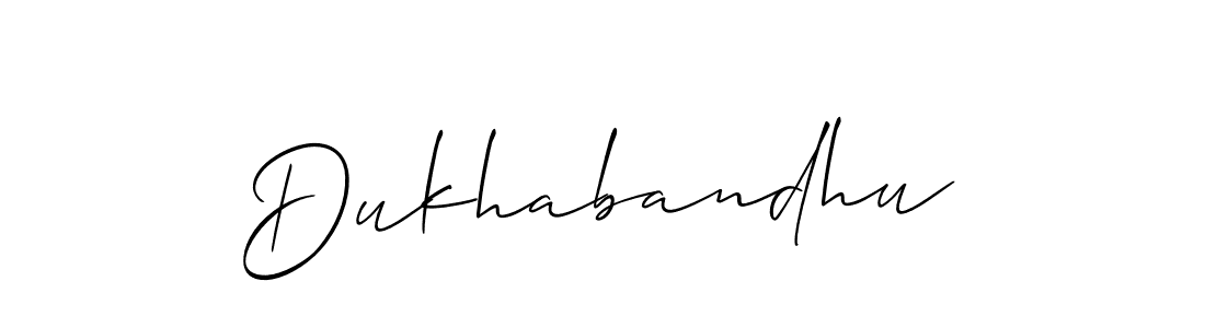 The best way (Allison_Script) to make a short signature is to pick only two or three words in your name. The name Dukhabandhu include a total of six letters. For converting this name. Dukhabandhu signature style 2 images and pictures png