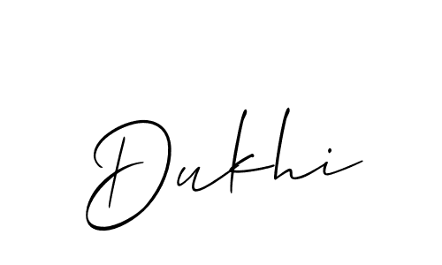 Make a beautiful signature design for name Dukhi. With this signature (Allison_Script) style, you can create a handwritten signature for free. Dukhi signature style 2 images and pictures png