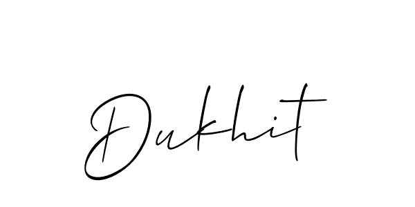 Also we have Dukhit name is the best signature style. Create professional handwritten signature collection using Allison_Script autograph style. Dukhit signature style 2 images and pictures png