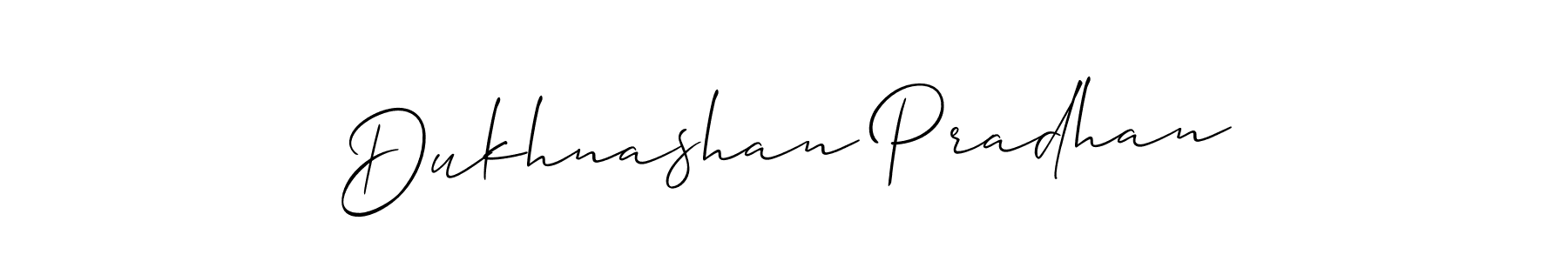 Use a signature maker to create a handwritten signature online. With this signature software, you can design (Allison_Script) your own signature for name Dukhnashan Pradhan. Dukhnashan Pradhan signature style 2 images and pictures png