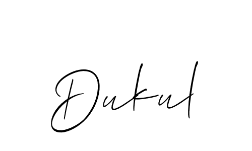 How to make Dukul name signature. Use Allison_Script style for creating short signs online. This is the latest handwritten sign. Dukul signature style 2 images and pictures png