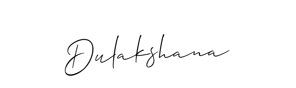 How to make Dulakshana name signature. Use Allison_Script style for creating short signs online. This is the latest handwritten sign. Dulakshana signature style 2 images and pictures png