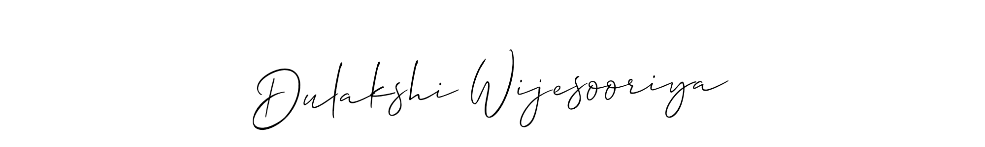 Design your own signature with our free online signature maker. With this signature software, you can create a handwritten (Allison_Script) signature for name Dulakshi Wijesooriya. Dulakshi Wijesooriya signature style 2 images and pictures png