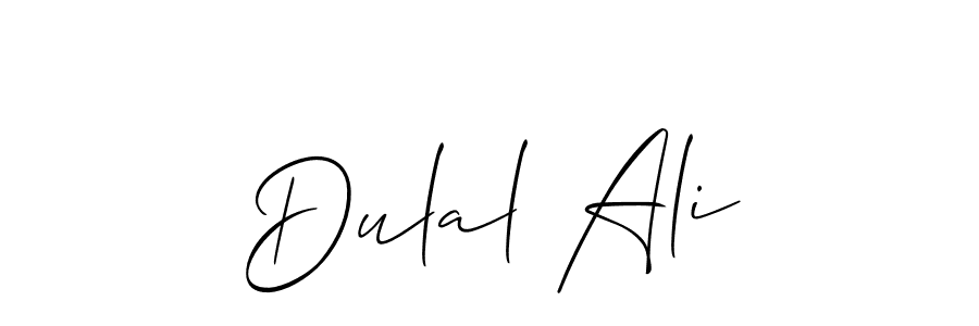 Design your own signature with our free online signature maker. With this signature software, you can create a handwritten (Allison_Script) signature for name Dulal Ali. Dulal Ali signature style 2 images and pictures png