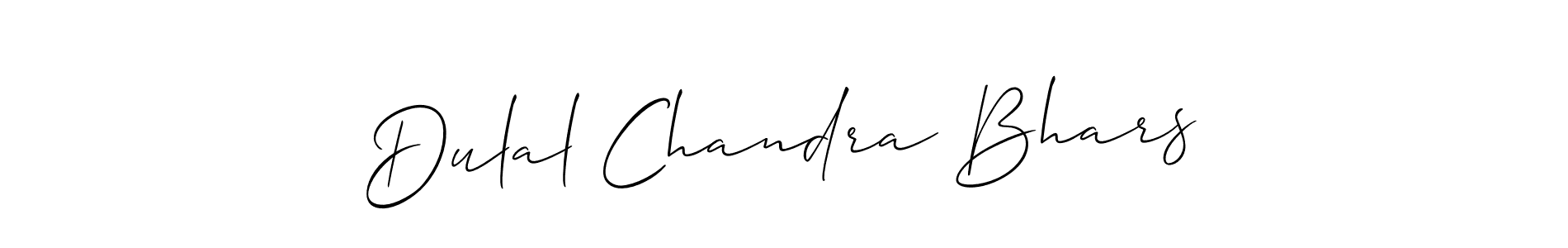 Create a beautiful signature design for name Dulal Chandra Bhars. With this signature (Allison_Script) fonts, you can make a handwritten signature for free. Dulal Chandra Bhars signature style 2 images and pictures png