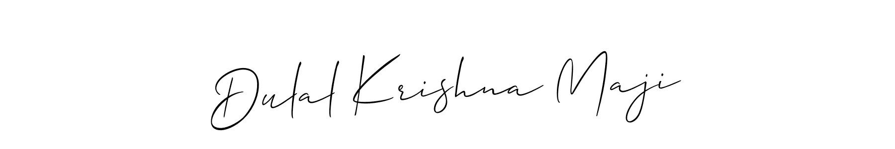 Make a beautiful signature design for name Dulal Krishna Maji. With this signature (Allison_Script) style, you can create a handwritten signature for free. Dulal Krishna Maji signature style 2 images and pictures png