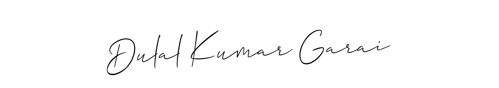 Dulal Kumar Garai stylish signature style. Best Handwritten Sign (Allison_Script) for my name. Handwritten Signature Collection Ideas for my name Dulal Kumar Garai. Dulal Kumar Garai signature style 2 images and pictures png