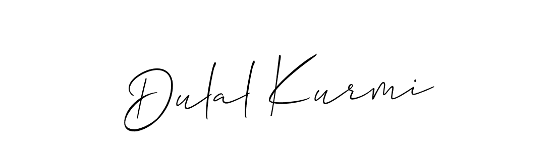 How to make Dulal Kurmi signature? Allison_Script is a professional autograph style. Create handwritten signature for Dulal Kurmi name. Dulal Kurmi signature style 2 images and pictures png