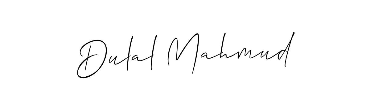 Make a beautiful signature design for name Dulal Mahmud. With this signature (Allison_Script) style, you can create a handwritten signature for free. Dulal Mahmud signature style 2 images and pictures png