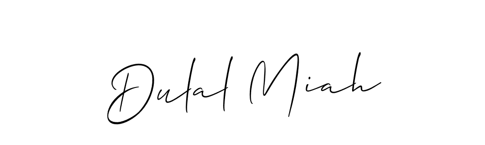 How to make Dulal Miah name signature. Use Allison_Script style for creating short signs online. This is the latest handwritten sign. Dulal Miah signature style 2 images and pictures png