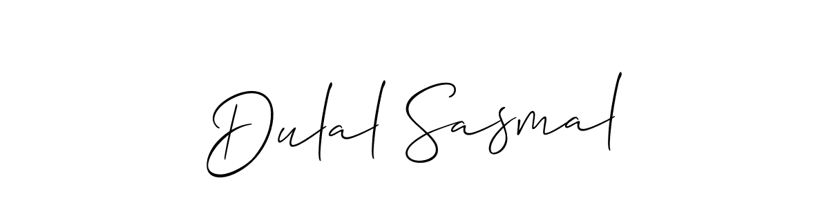 It looks lik you need a new signature style for name Dulal Sasmal. Design unique handwritten (Allison_Script) signature with our free signature maker in just a few clicks. Dulal Sasmal signature style 2 images and pictures png