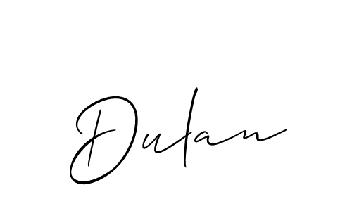 Also we have Dulan name is the best signature style. Create professional handwritten signature collection using Allison_Script autograph style. Dulan signature style 2 images and pictures png