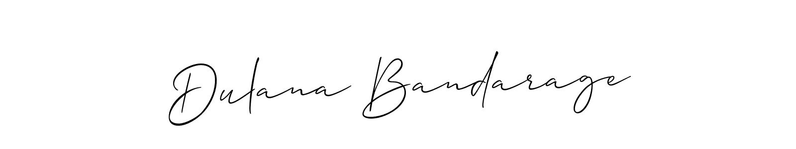 Use a signature maker to create a handwritten signature online. With this signature software, you can design (Allison_Script) your own signature for name Dulana Bandarage. Dulana Bandarage signature style 2 images and pictures png