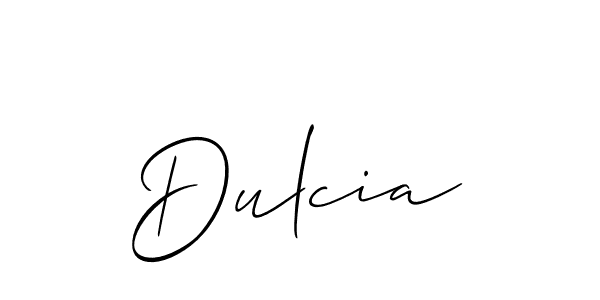 Dulcia stylish signature style. Best Handwritten Sign (Allison_Script) for my name. Handwritten Signature Collection Ideas for my name Dulcia. Dulcia signature style 2 images and pictures png