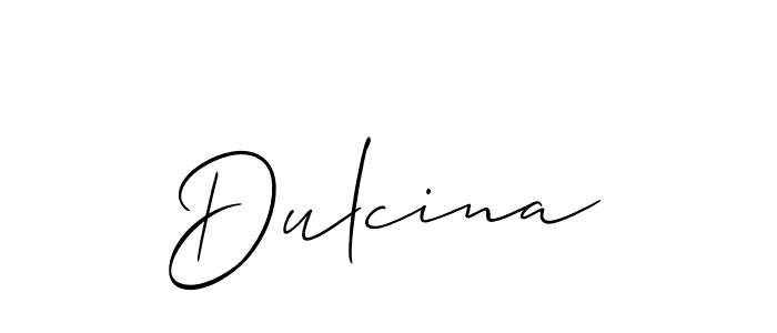 Use a signature maker to create a handwritten signature online. With this signature software, you can design (Allison_Script) your own signature for name Dulcina. Dulcina signature style 2 images and pictures png