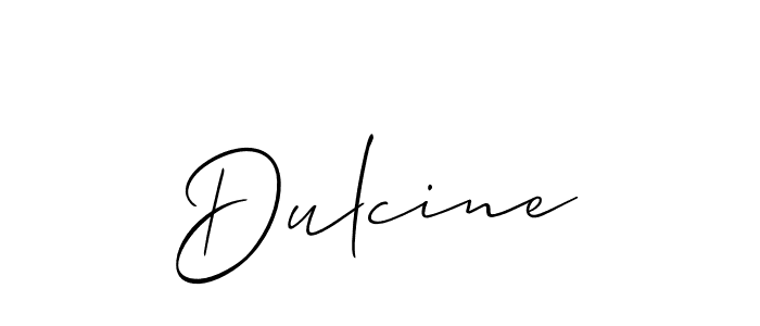 Use a signature maker to create a handwritten signature online. With this signature software, you can design (Allison_Script) your own signature for name Dulcine. Dulcine signature style 2 images and pictures png
