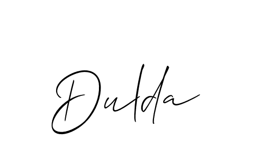 Also You can easily find your signature by using the search form. We will create Dulda name handwritten signature images for you free of cost using Allison_Script sign style. Dulda signature style 2 images and pictures png