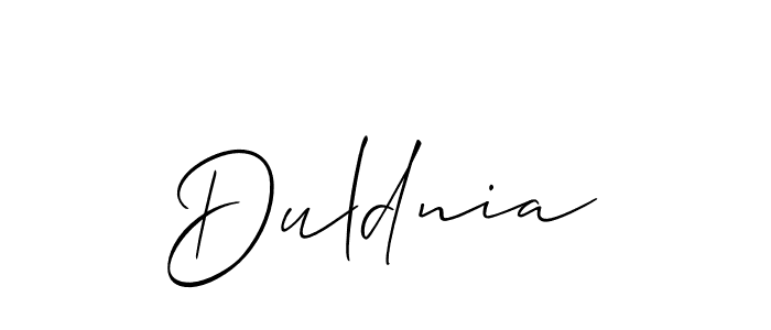 Also You can easily find your signature by using the search form. We will create Duldnia name handwritten signature images for you free of cost using Allison_Script sign style. Duldnia signature style 2 images and pictures png
