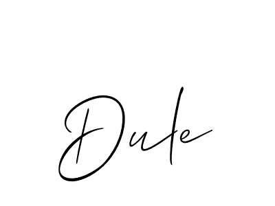 Similarly Allison_Script is the best handwritten signature design. Signature creator online .You can use it as an online autograph creator for name Dule. Dule signature style 2 images and pictures png