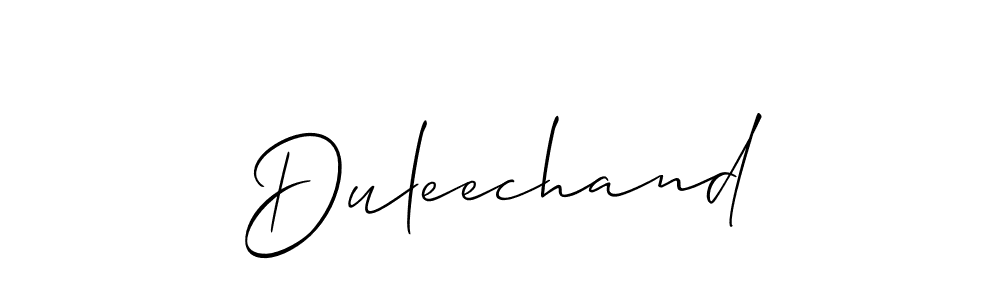 How to make Duleechand signature? Allison_Script is a professional autograph style. Create handwritten signature for Duleechand name. Duleechand signature style 2 images and pictures png