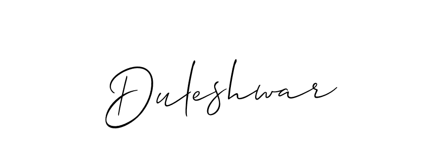 How to Draw Duleshwar signature style? Allison_Script is a latest design signature styles for name Duleshwar. Duleshwar signature style 2 images and pictures png